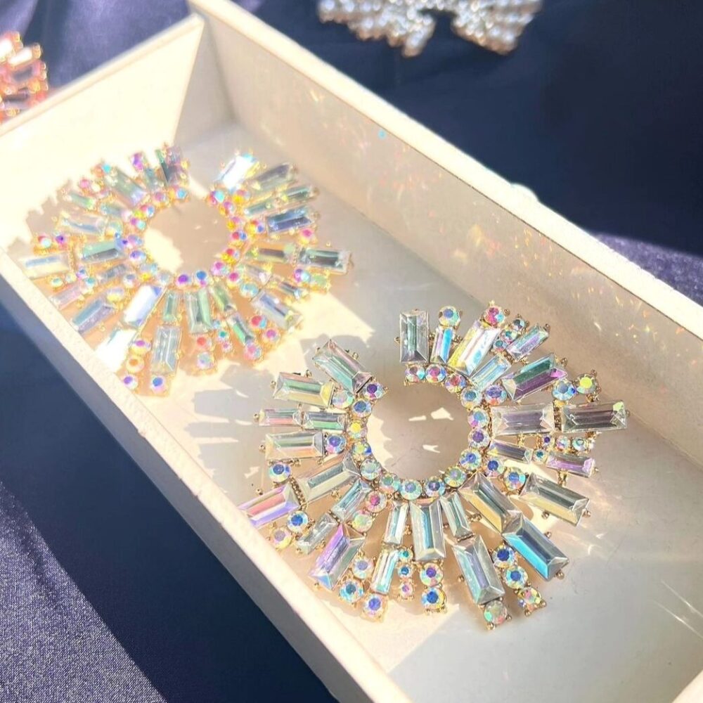 Crystal Luxury Disc Earings