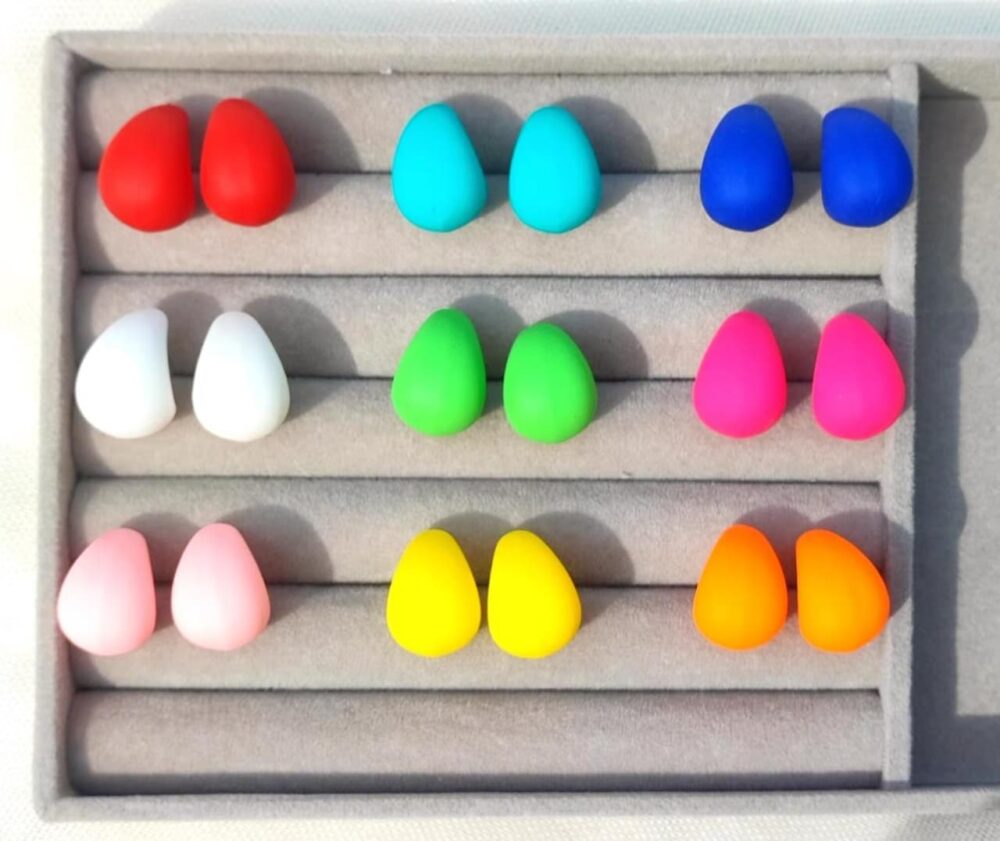 Matte Tear Drop Studs