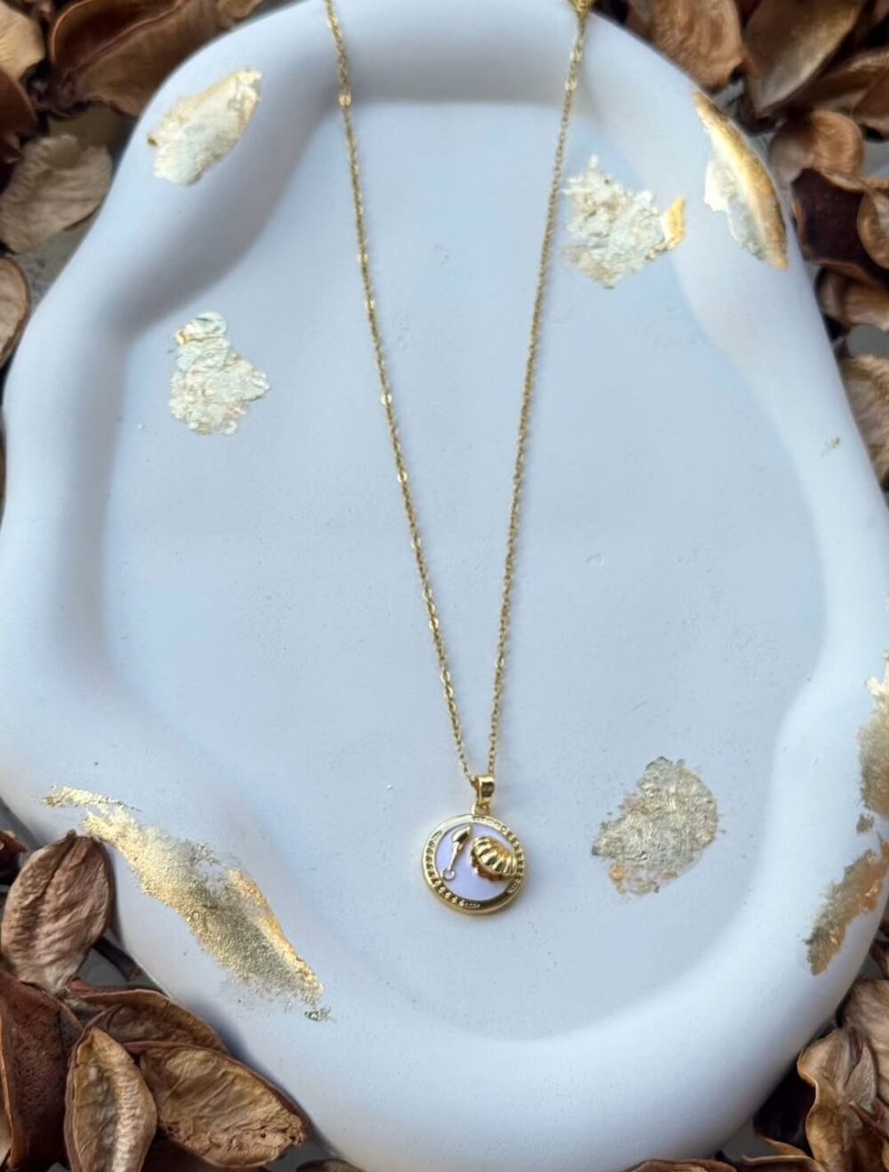 Golden Shell Pendant