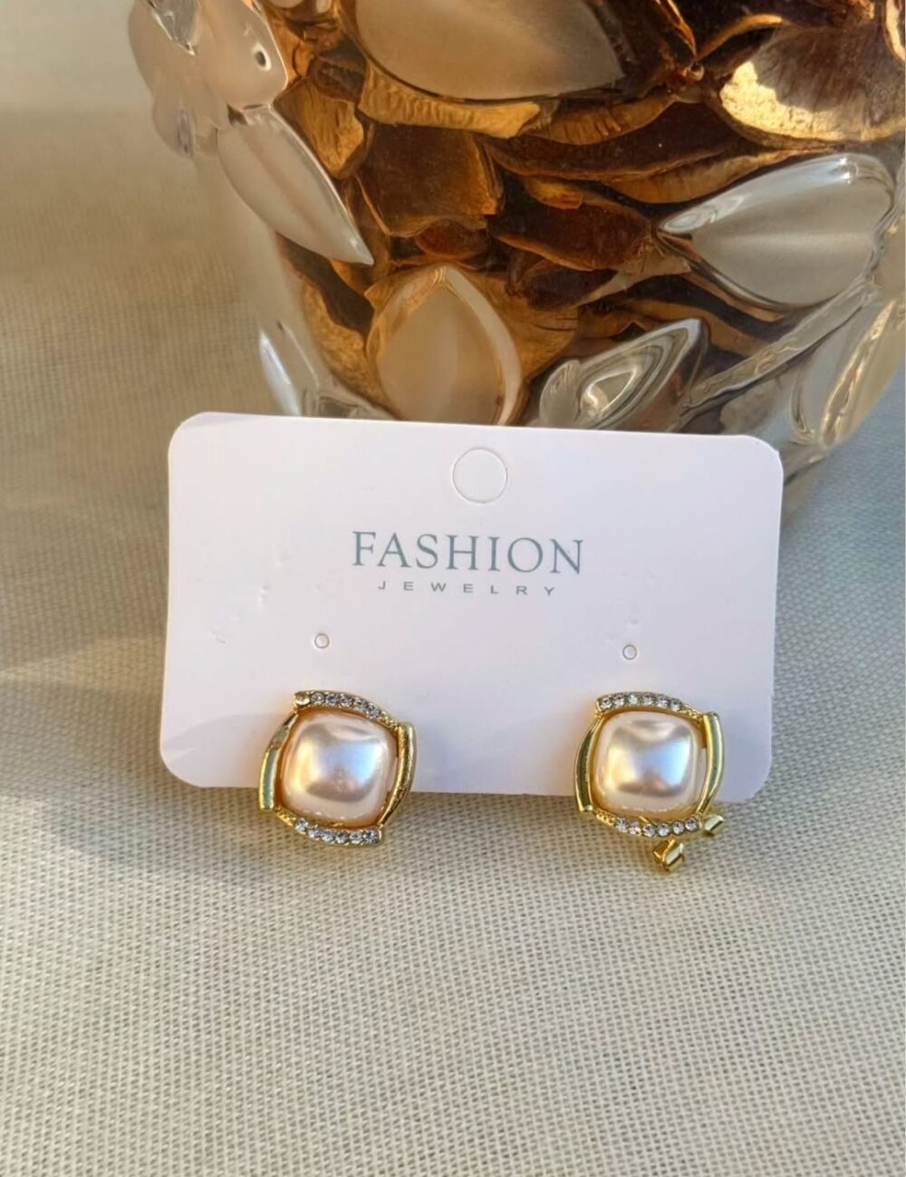 Pearl Square Studs