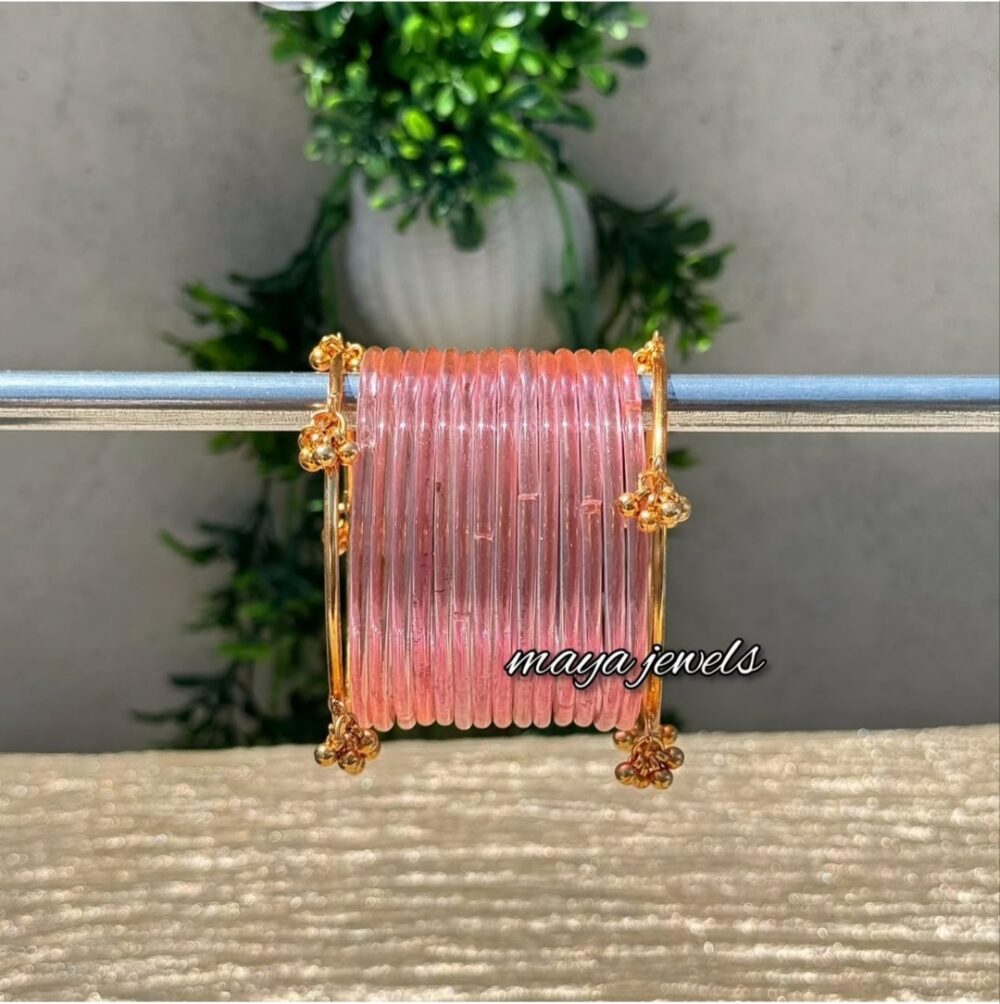 Peach Jelly Bangles Golden Ghongroo