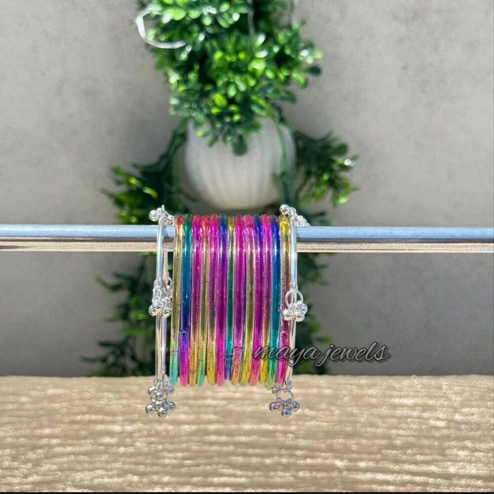 Dark Multicolor Jelly Bangles