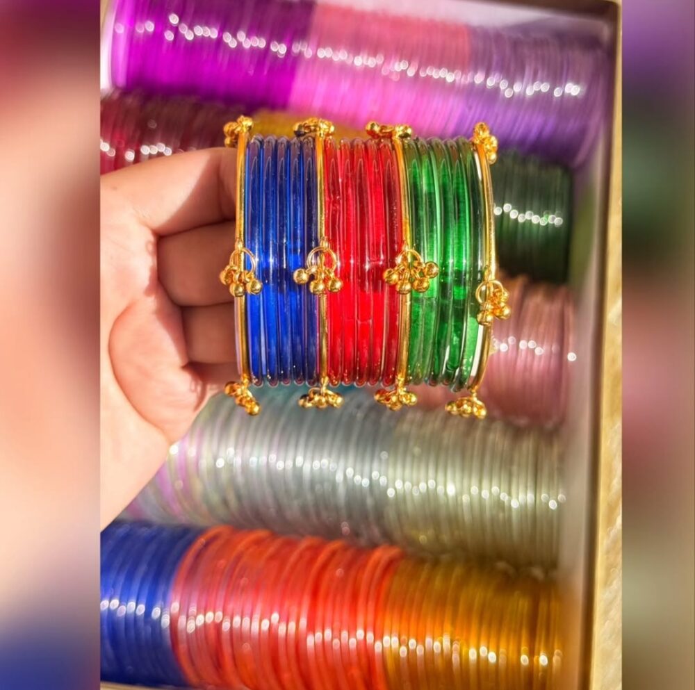 Jelly Bangles with Golden Ghongroo